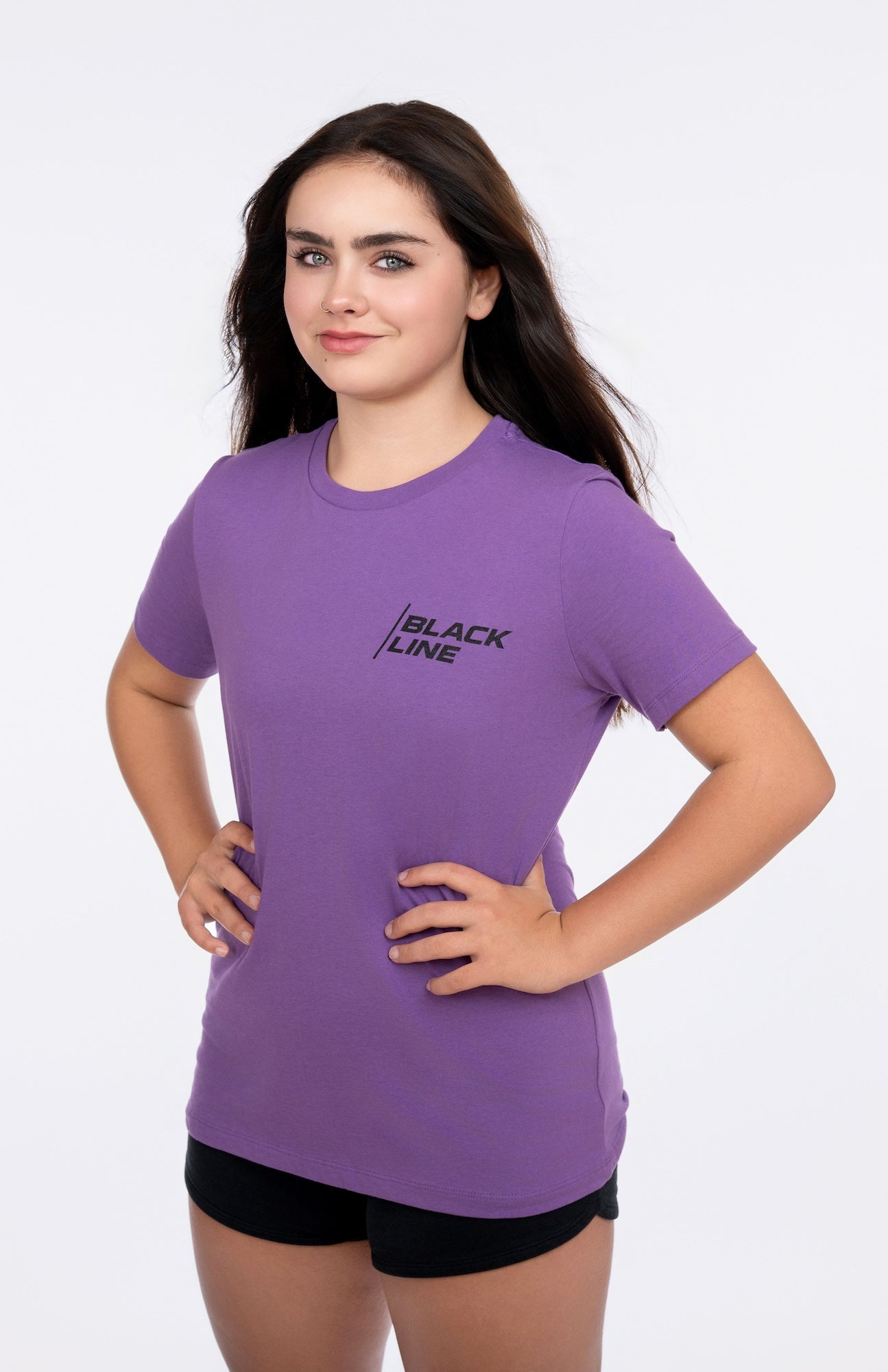 Black Line Treeline Jumps Casual Tee - Womens