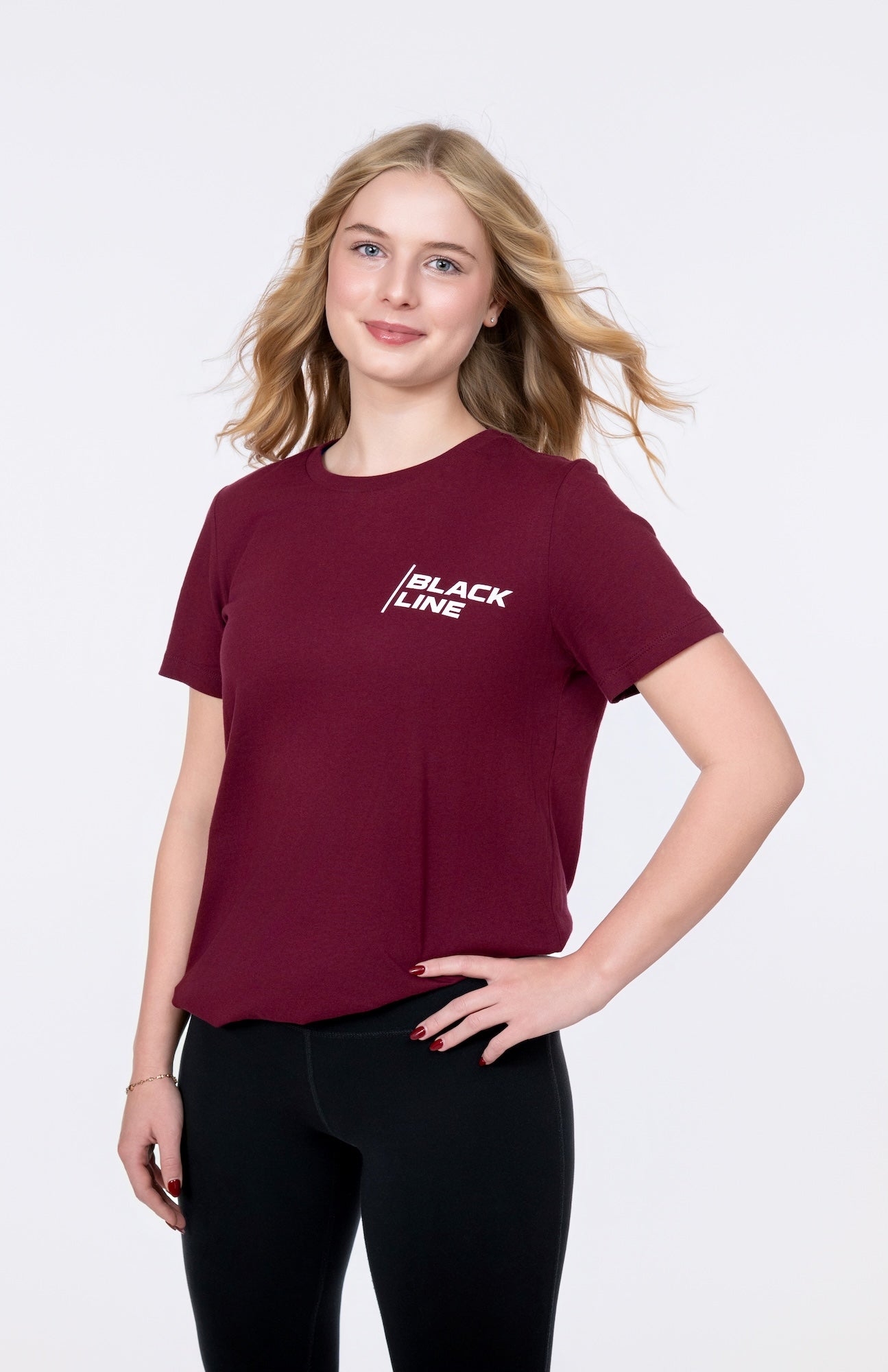 Black Line Treeline Jumps Casual Tee - Womens