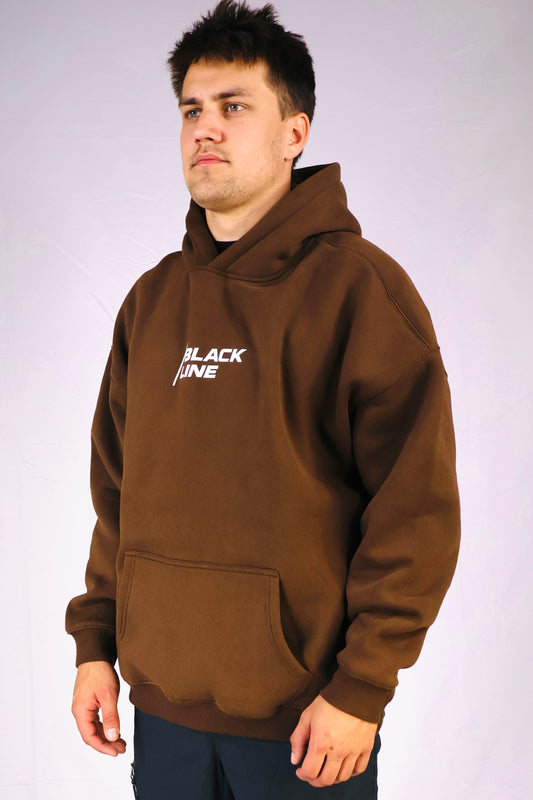 Black Line Topographic Oversized Hoodie
