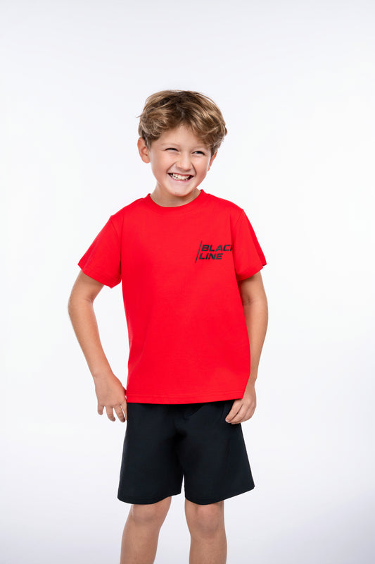 Black Line Jumps Casual Tee - Kids