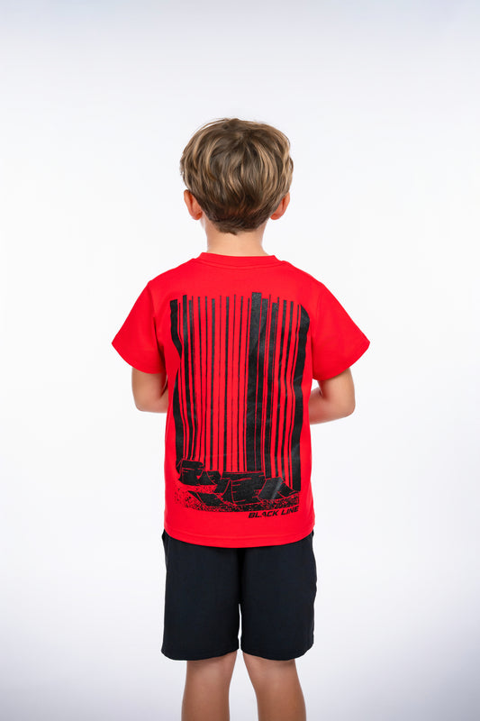 Black Line Jumps Casual Tee - Kids