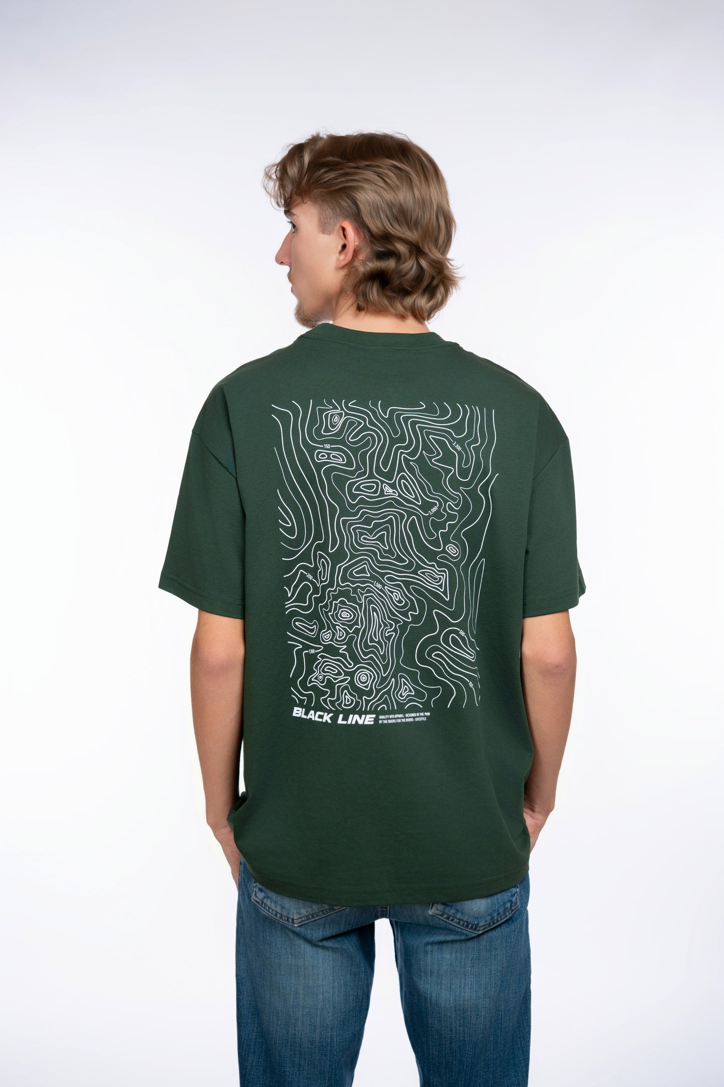 Black Line Topographic Tee