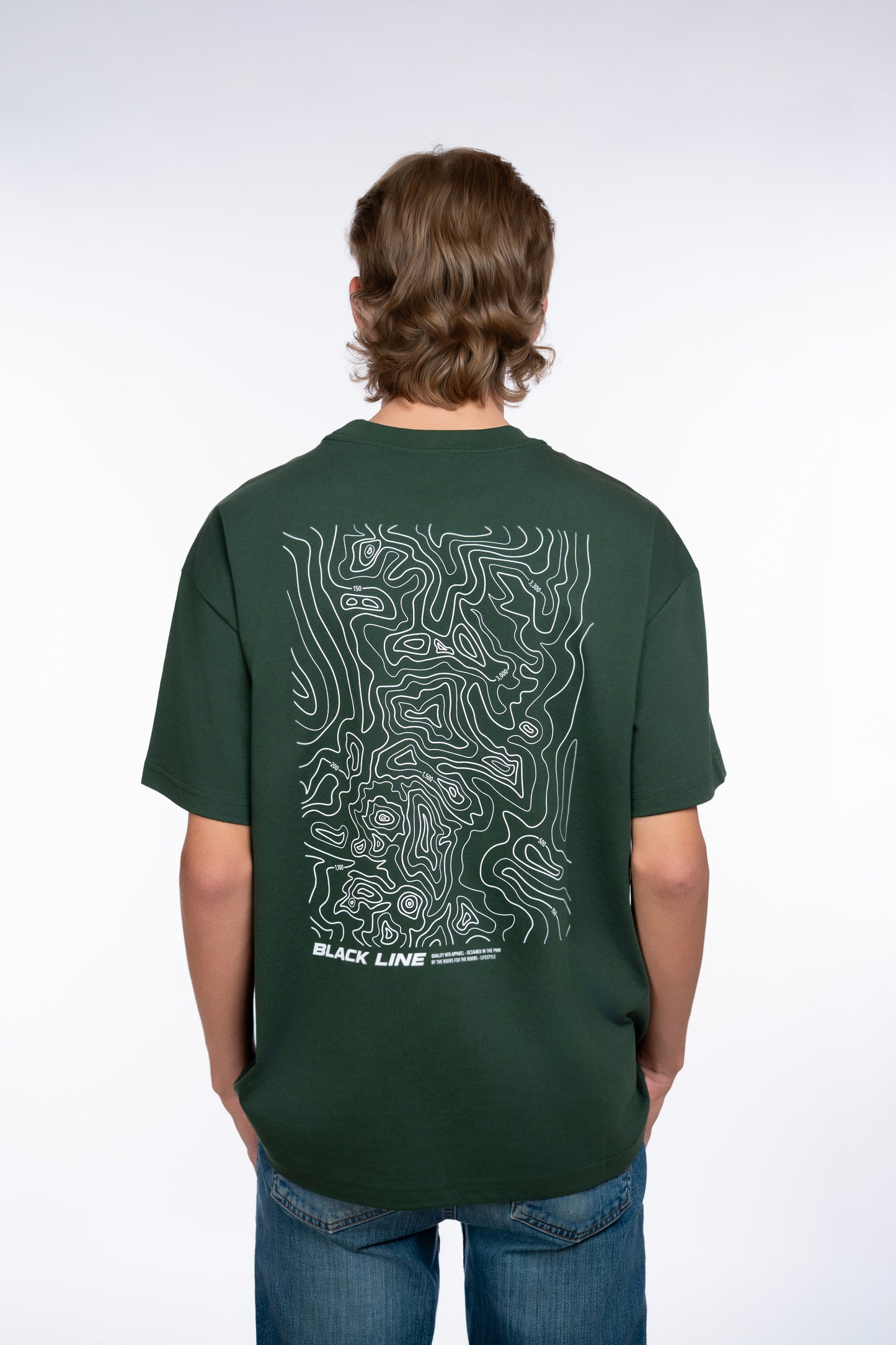 Black Line Topographic Tee