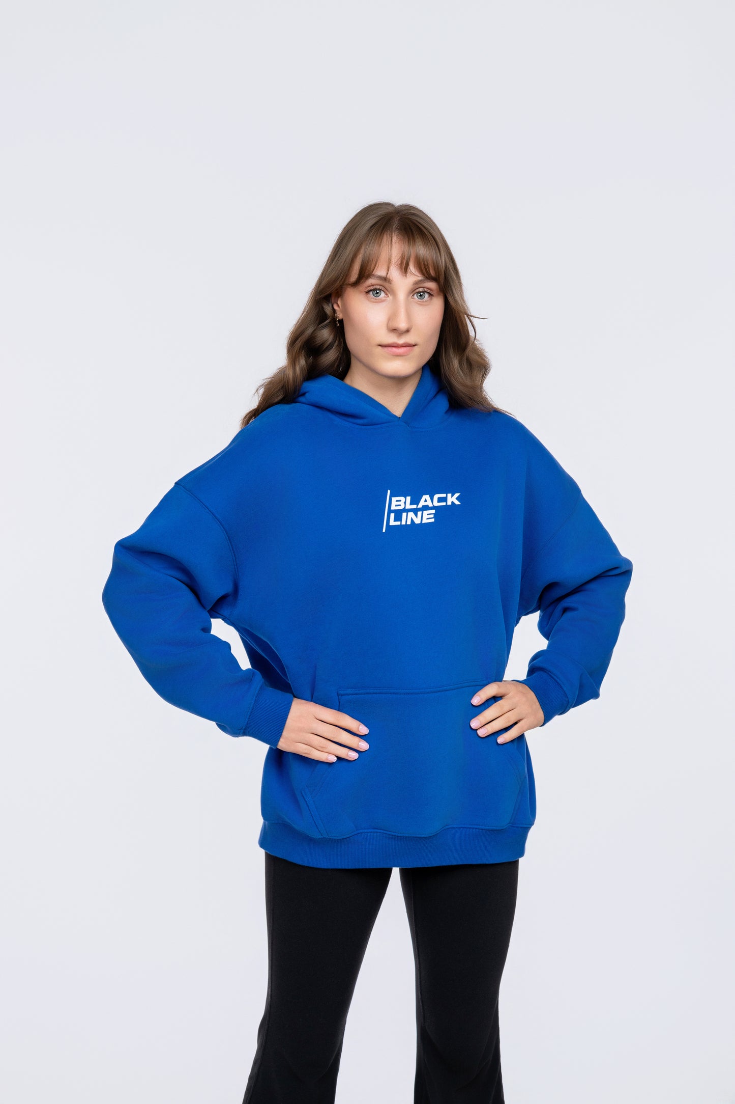Black Line Original Blue Oversized Hoodie