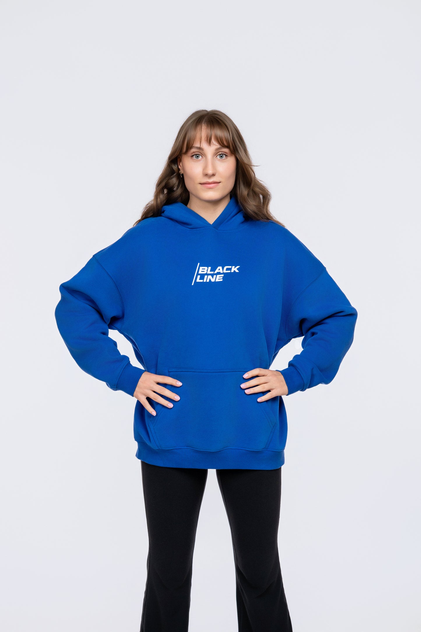 Black Line Original Blue Oversized Hoodie