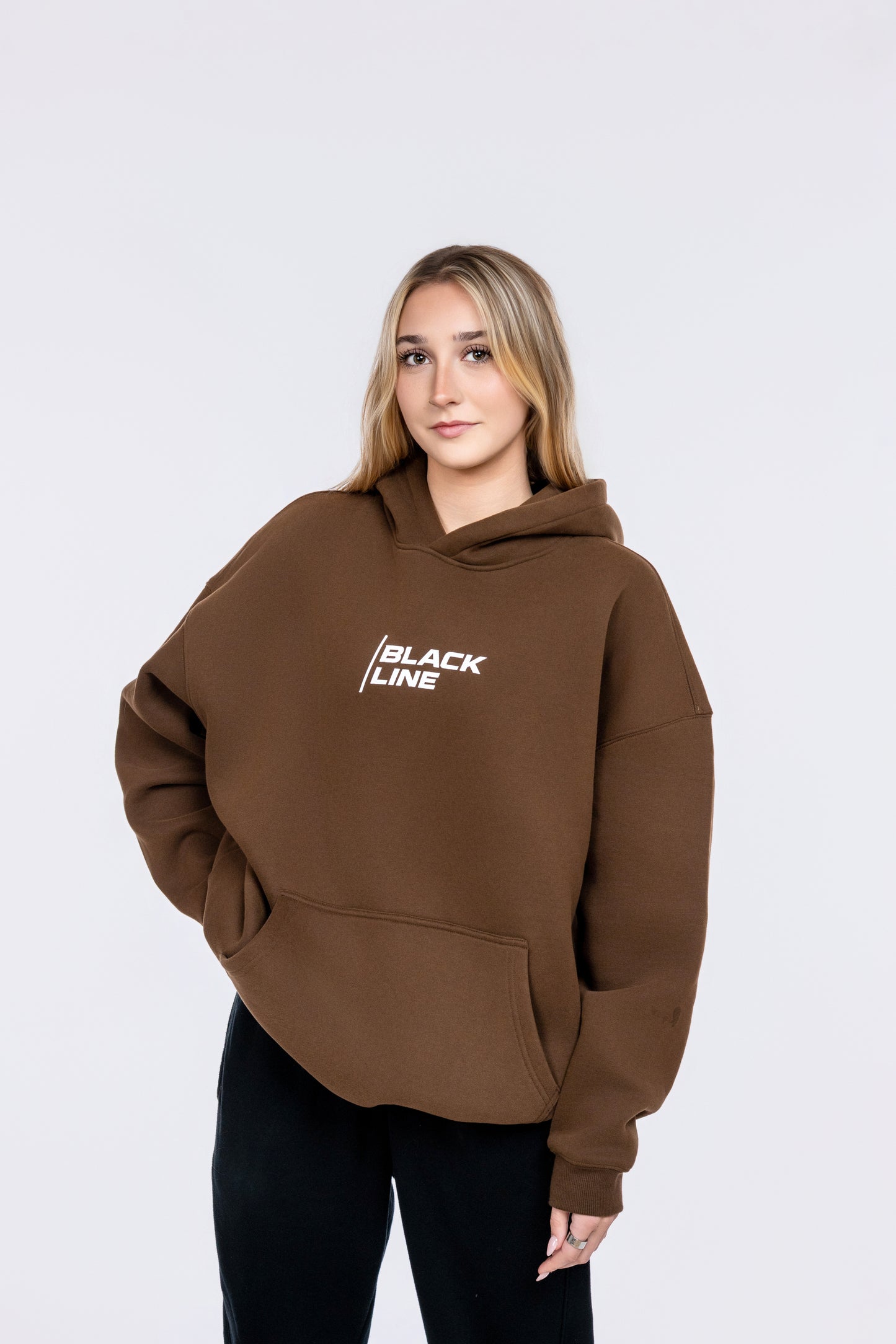 Black Line Topographic Oversized Hoodie