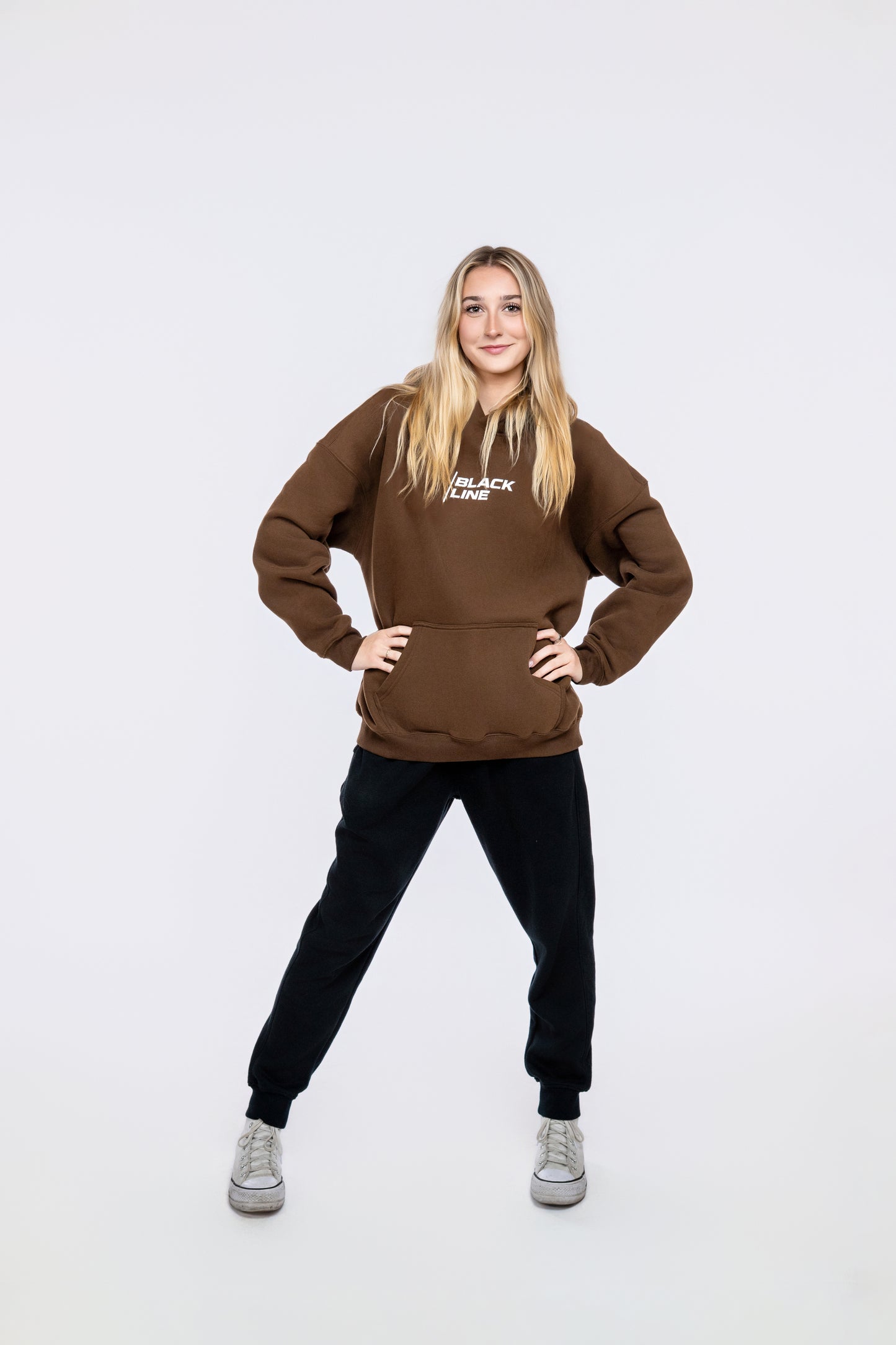 Black Line Topographic Oversized Hoodie