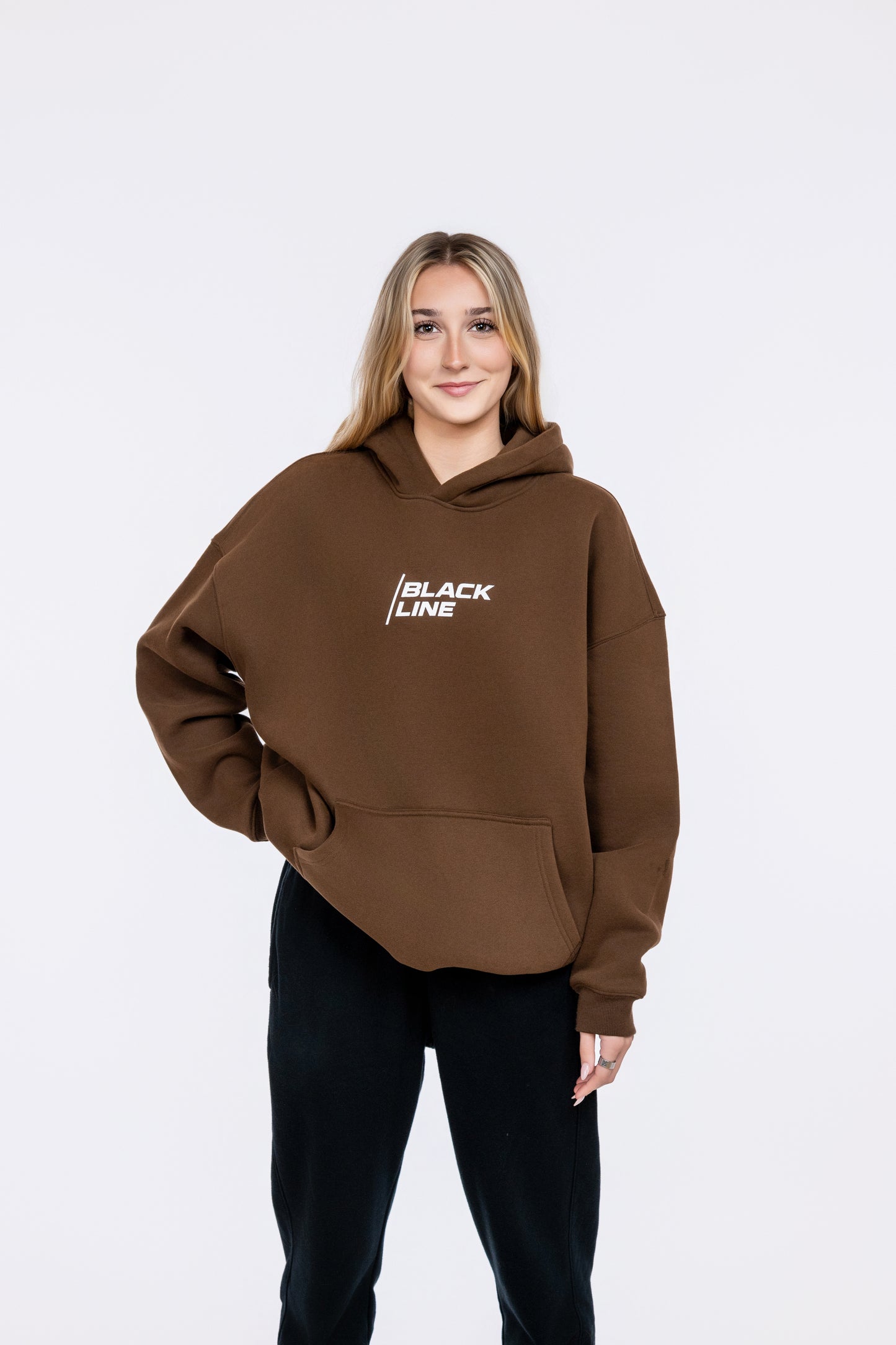 Black Line Topographic Oversized Hoodie