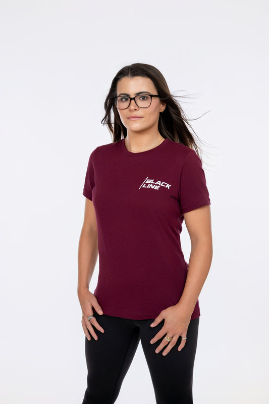 Black Line Jumps Casual Tee - Womens