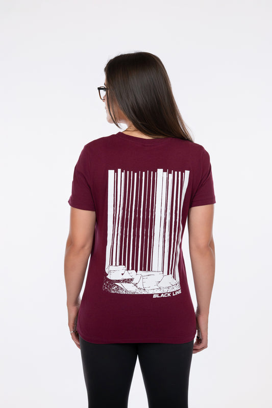 Black Line Jumps Casual Tee - Womens