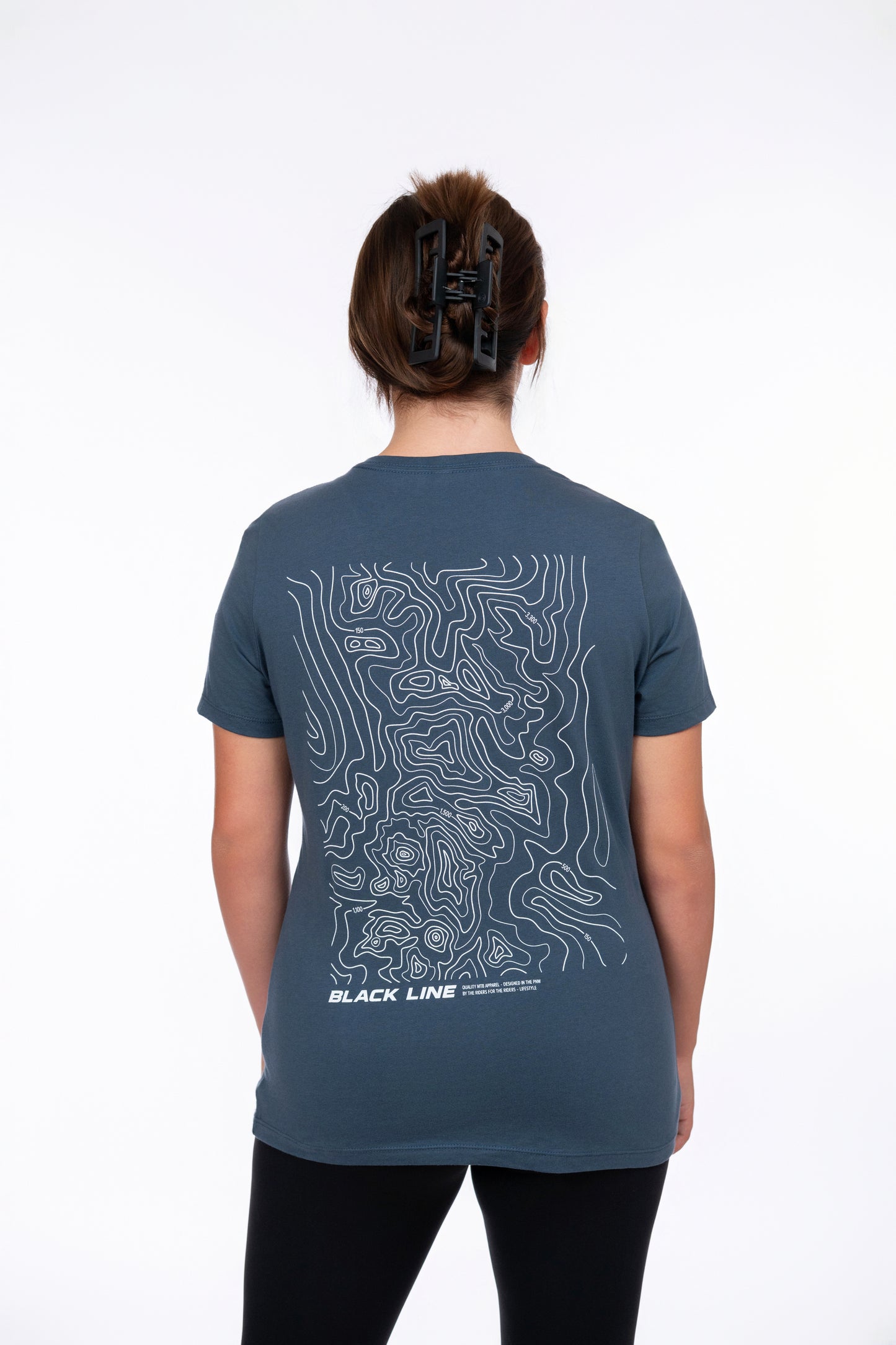 Black Line Topographic Tee - Womens