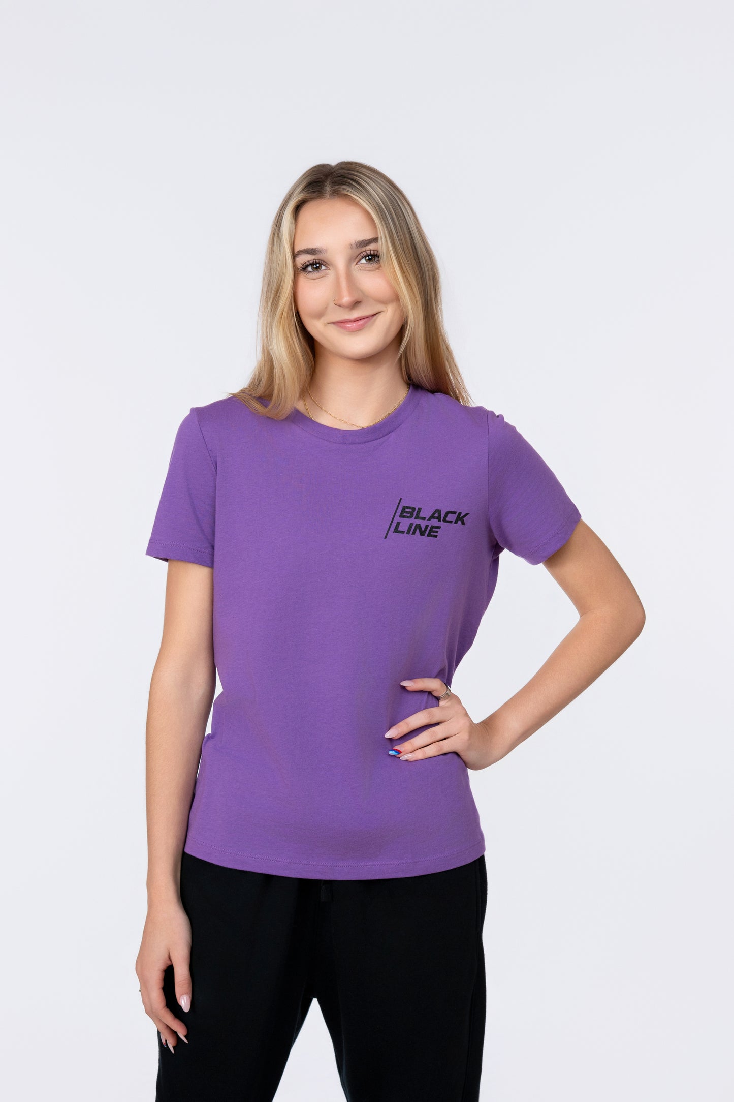 Black Line Jumps Casual Tee - Womens