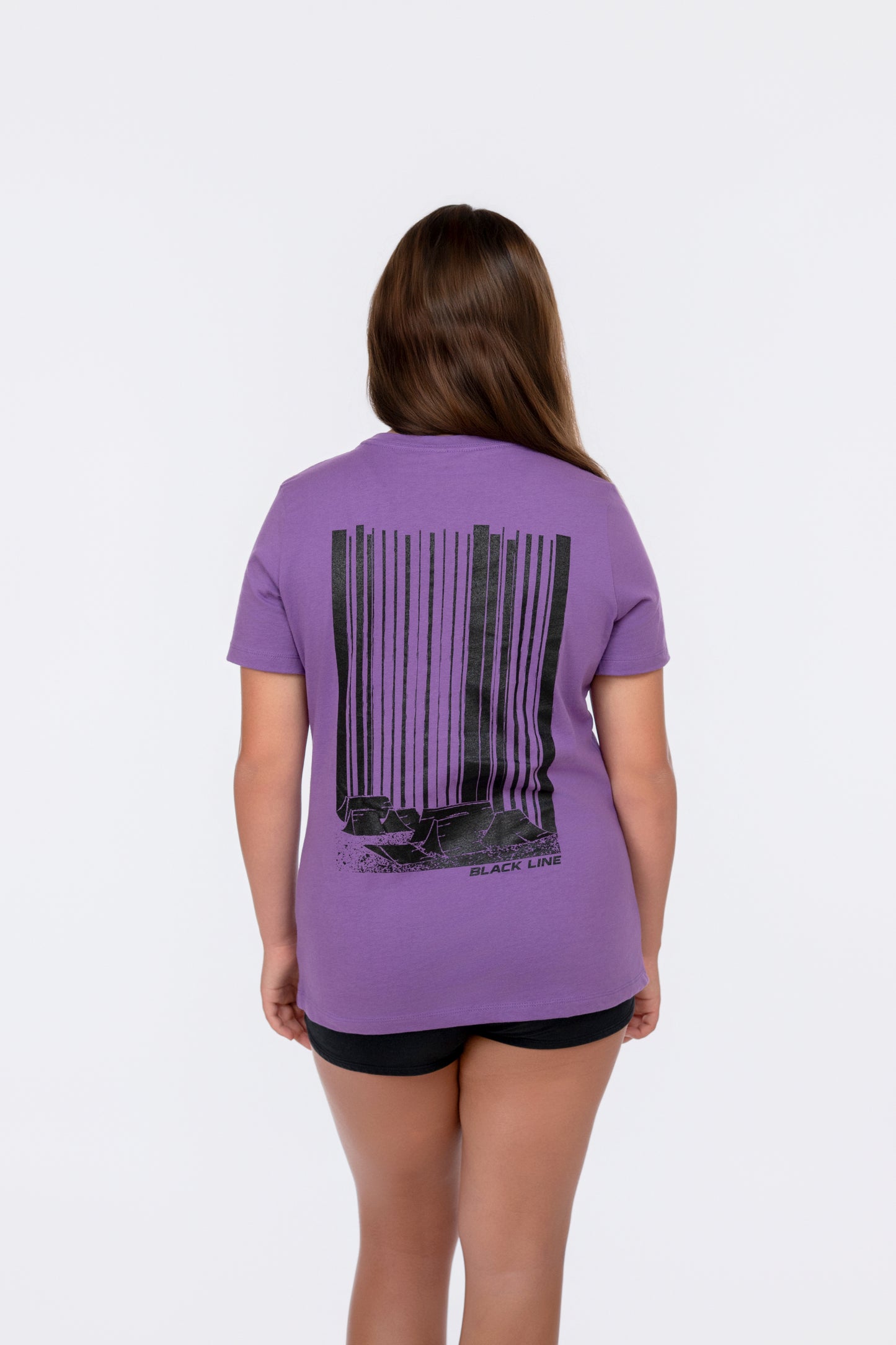 Black Line Jumps Casual Tee - Womens