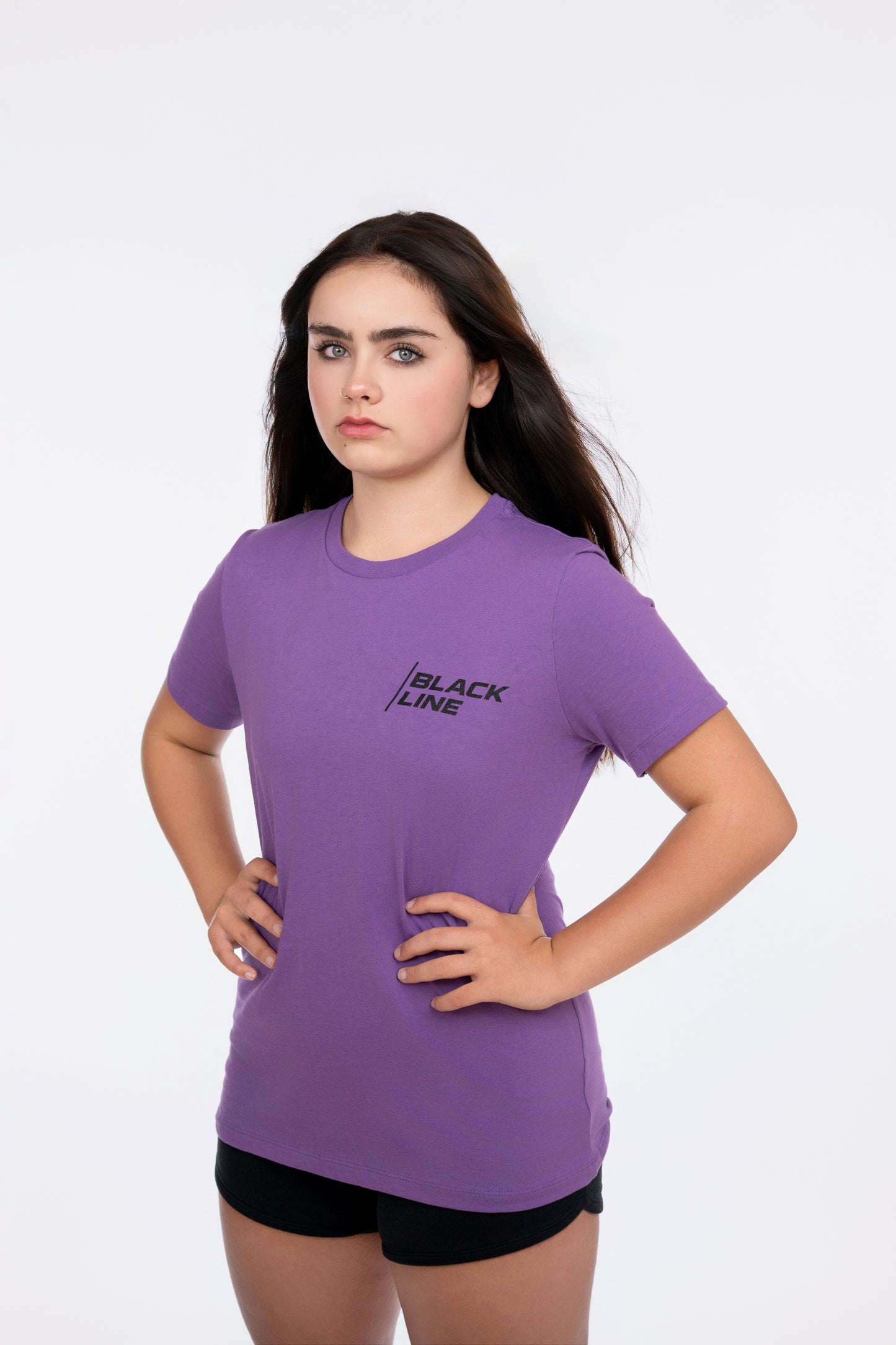 Black Line Jumps Casual Tee - Womens